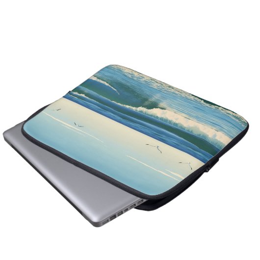 Dansende Golven onder de Hemel Laptop Sleeve (Voorkant onderkant)