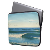Dansende Golven onder de Hemel Laptop Sleeve (Voorkant Links)