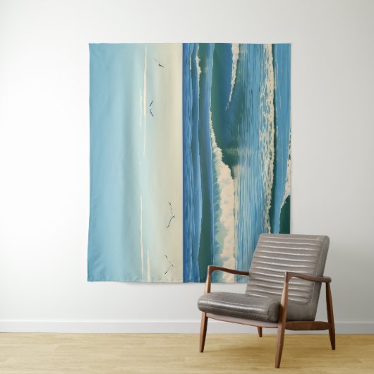 Dansende Golven onder de Hemel Wandkleed (In situ)