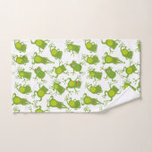 Dansende groene kikkers bad handdoek (Handdoek)