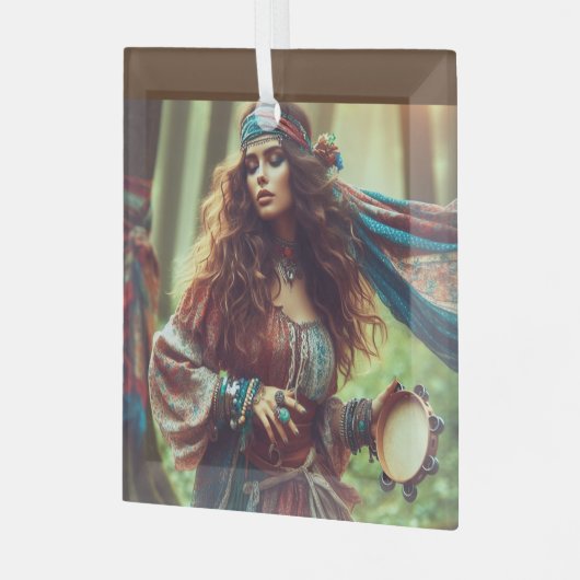 DANSENDE GYPSI GLAS ORNAMENT (Voorkant links)