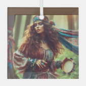 DANSENDE GYPSI GLAS ORNAMENT (Voorkant)