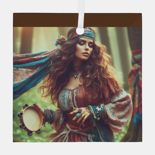 DANSENDE GYPSI GLAS ORNAMENT (Achterkant)