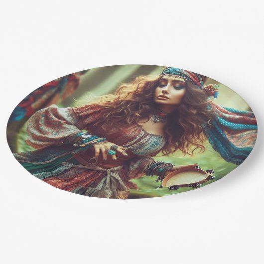 DANSENDE GYPSI PAPIEREN BORDJE (Gekanteld)