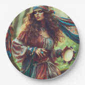 DANSENDE GYPSI PAPIEREN BORDJE (Voorkant)