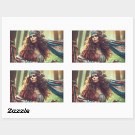 DANSENDE GYPSI RECHTHOEKIGE STICKER