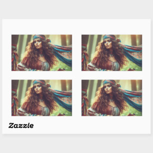 DANSENDE GYPSI RECHTHOEKIGE STICKER