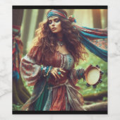 DANSENDE GYPSI WIJN ETIKET (Enkel label)