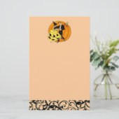 Dansende Halloween Couple Briefpapier (Staand voorkant)