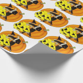 Dansende Halloween Couple Cadeaupapier (Hoek)