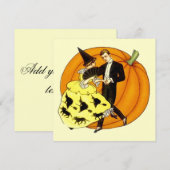 Dansende Halloween Couple Kaart (Voorkant / Achterkant)