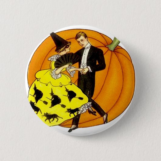 Dansende Halloween Couple Ronde Button 5,7 Cm (Voorkant)