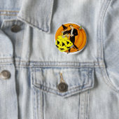 Dansende Halloween Couple Ronde Button 5,7 Cm (In situ)