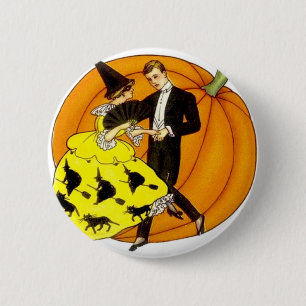Dansende Halloween Couple Ronde Button 5,7 Cm