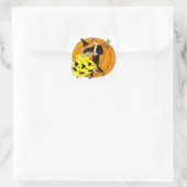 Dansende Halloween Couple Vierkante Sticker (Tas)