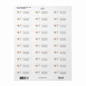 Dansende Halloween pompoen en spook Etiket (Full Sheet)