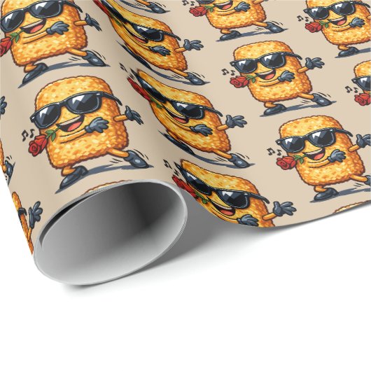 Dansende Hash Brown Cadeaupapier (Rol Hoek)