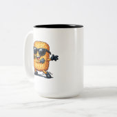 Dansende Hash Brown Tweekleurige Koffiemok (Voorkant links)
