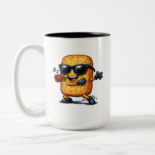 Dansende Hash Brown Tweekleurige Koffiemok