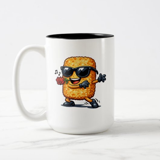 Dansende Hash Brown Tweekleurige Koffiemok (Links)