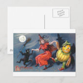 Dansende heks in Moonlight Briefkaart (Voorkant / Achterkant)
