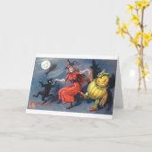 Dansende heks in Moonlight Kaart (Gele Bloem)