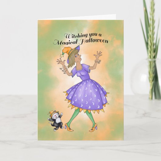 dansende heks kaart (Voorkant)