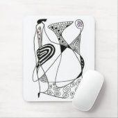 "Dansende Hen" Abstract Design Mousepad Muismat (Met muis)