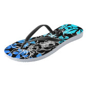 Dansende Hibiscus Hawaïaanse blend Teenslippers (Schuin)