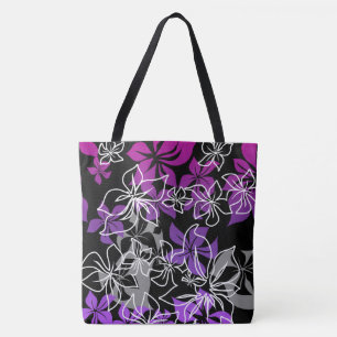 Dansende Hibiscus Hawaiiaanse Mix Strandtas Tote Bag