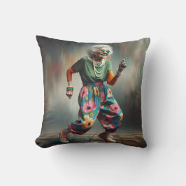Dansende hipster oma kussen