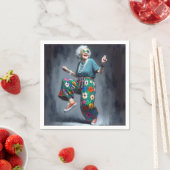 Dansende hipster oma servet (Insitu)