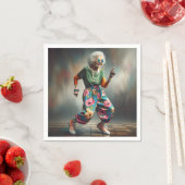 Dansende Hipster Oude Dame Servet (Insitu)