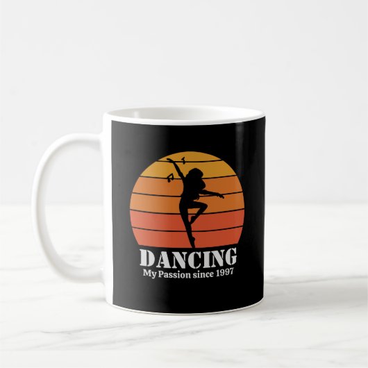 Dansende Hobby Retro Sunset Personaliseren Koffiemok (Links)