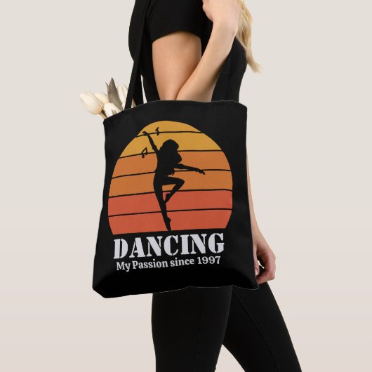 Dansende Hobby Retro Sunset Personaliseren Tote Bag (Dichtbij)