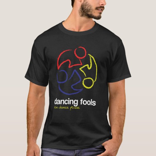Dansende hoeken (alleen logo, donker) t-shirt (Voorkant)
