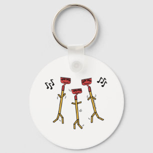 Dansende hoeken sleutelhanger