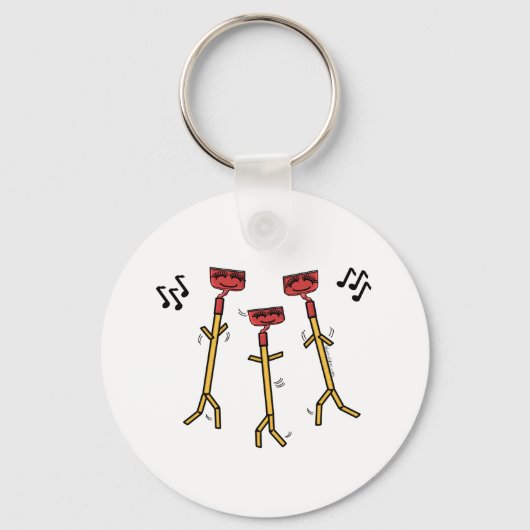 Dansende hoeken sleutelhanger (Voorkant)