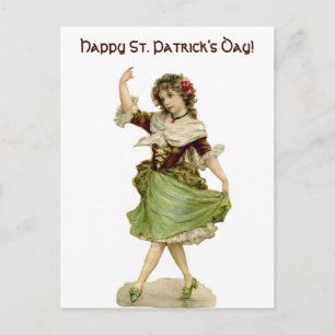 Dansende Ierse Maid Briefkaart