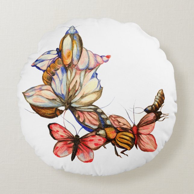 Dansende insecten rond kussen (Voorkant)