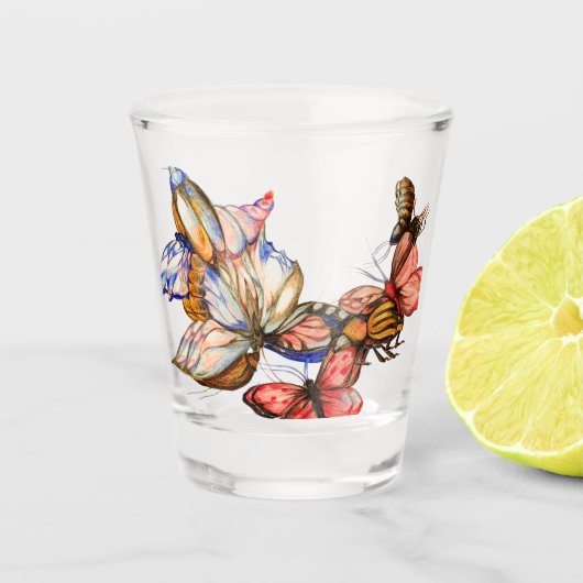 Dansende insecten Shot glass Shot Glas (Voorkant)