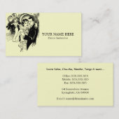  Dansende Instructeur Bedrijfskaart Malplaatje Visitekaartje (Voorkant / Achterkant)