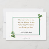  dansende Irish Couple met muziek Feestdagenkaart (Achterkant)