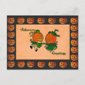  Dansende Jack o' Lantern Briefkaart (Voorkant)