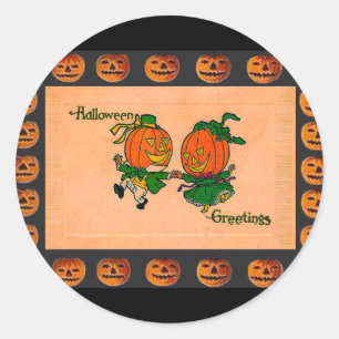  Dansende Jack o' Lantern Ronde Sticker