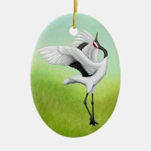 Dansende Japanse kranen Holiday Ornament