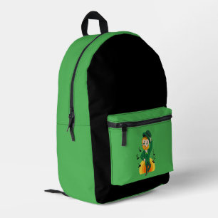 Dansende kabouter, St. Patrick's Day cartoon Bedrukte Rugzak