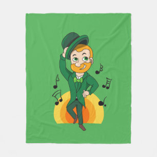 Dansende kabouter, St. Patrick's Day cartoon Fleece Deken