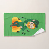 Dansende kabouter, St. Patrick's Day cartoon Handdoek (Handdoek)