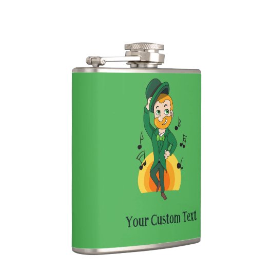 Dansende kabouter, St. Patrick's Day cartoon Heupfles (Rechts)